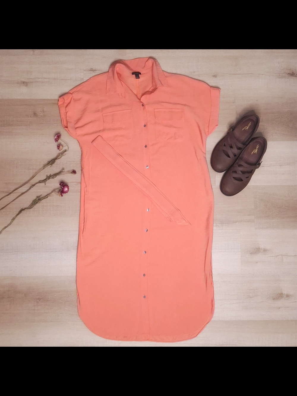 ✨ Ann Taylor Collared Utility Midi Shirt Dress ✨